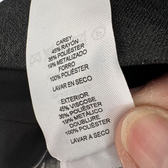 Armani Exchange Sz 0 NWT Black Shimmer Sleeveless Pleated Dress‎ w/ Pockets - Picture 8 of 11